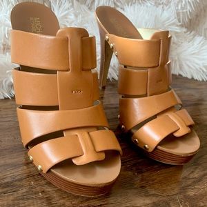 Michael Kors Somerly Leather Mule Pump Heels